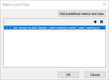 Declare a rule for *Metrics and Rules Checker*